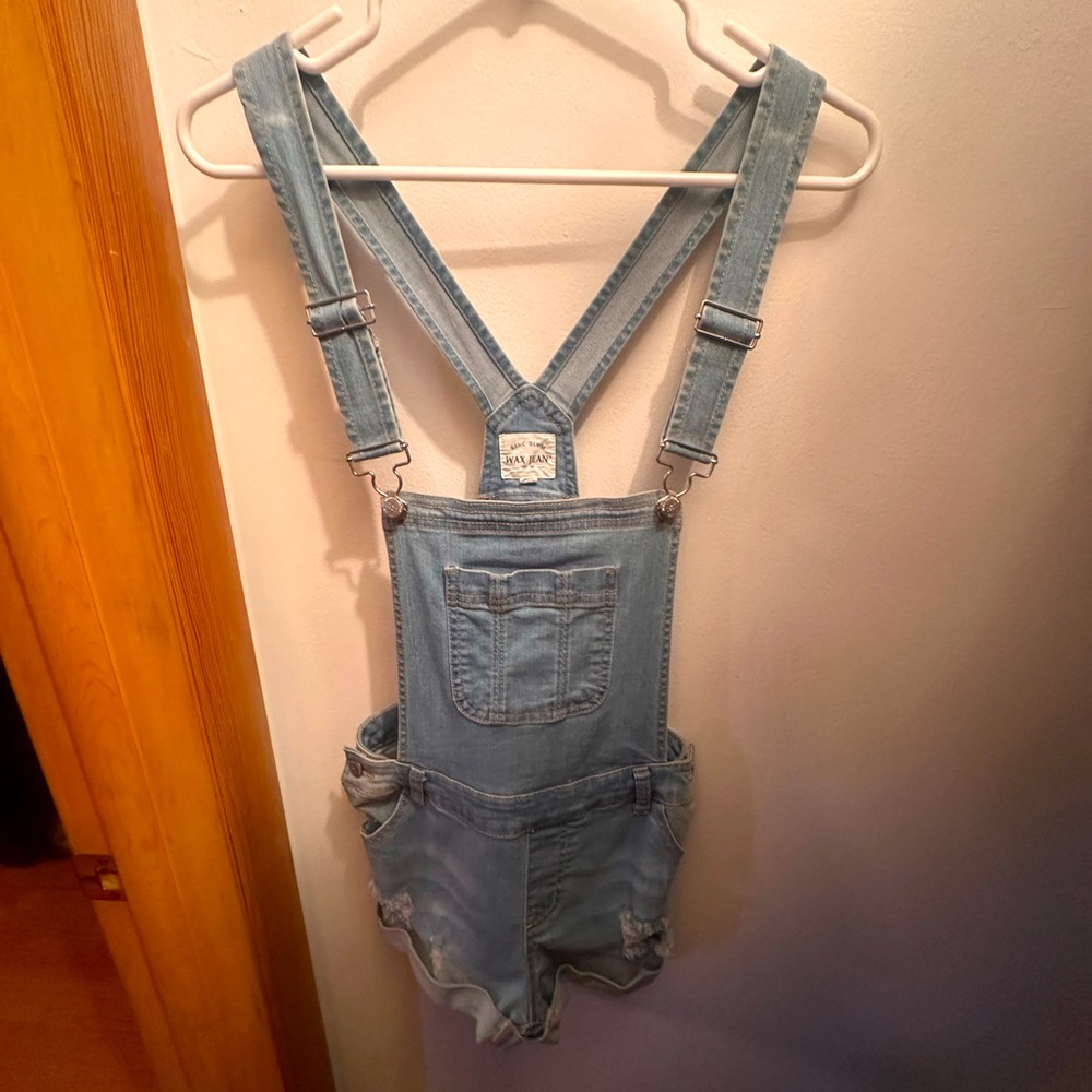 Denim Overall Shorts